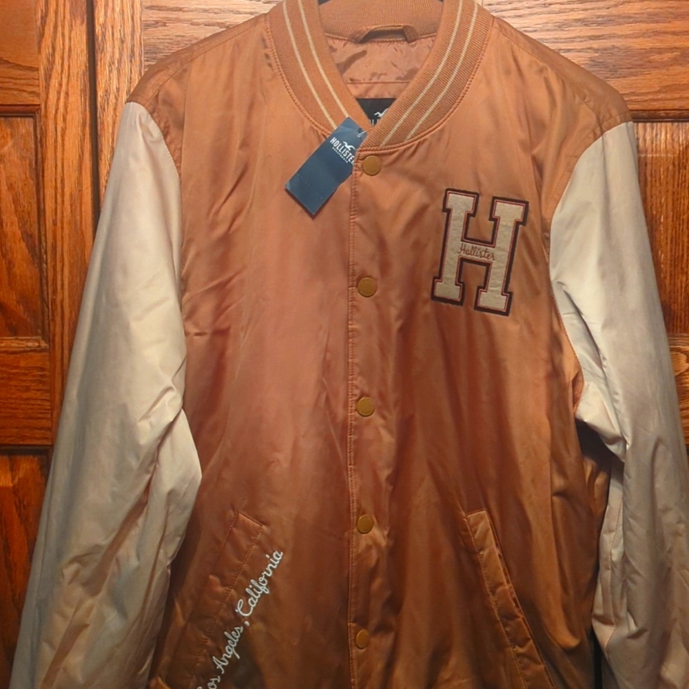 Hollister California NWT lightweight letterman style Jacket